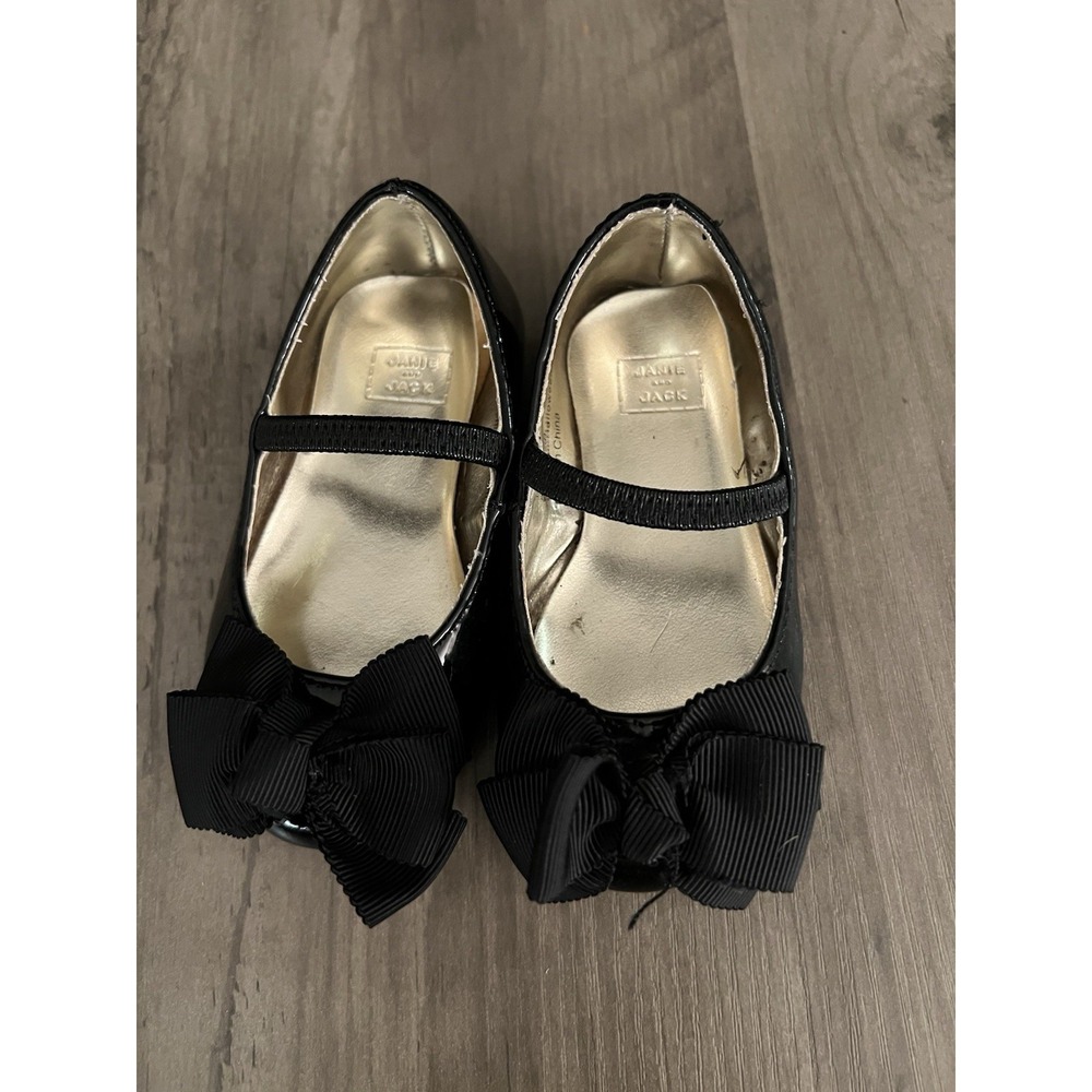 Janie and Jack Toddler Girls Patent Leather Mary Jane Shoes Sz 4 Good to VGC!